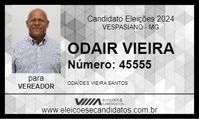 Candidato ODAIR VIEIRA 2024 - VESPASIANO - Eleições