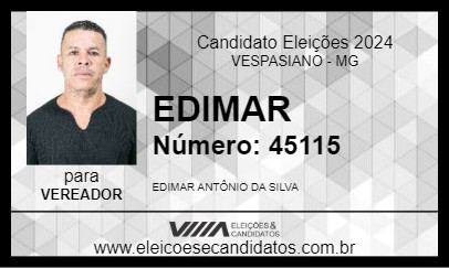 Candidato EDIMAR 2024 - VESPASIANO - Eleições