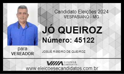 Candidato JÓ QUEIROZ 2024 - VESPASIANO - Eleições