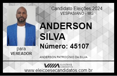 Candidato ANDERSON SILVA 2024 - VESPASIANO - Eleições