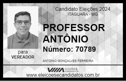 Candidato PROFESSOR ANTÔNIO 2024 - ITAGUARA - Eleições