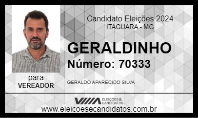 Candidato GERALDINHO 2024 - ITAGUARA - Eleições