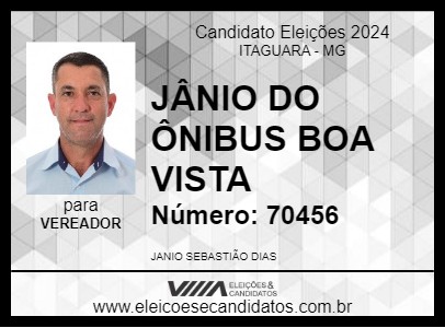 Candidato JÂNIO DO ÔNIBUS BOA VISTA 2024 - ITAGUARA - Eleições