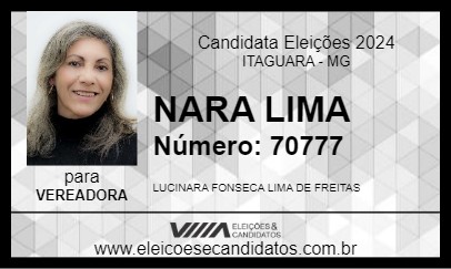 Candidato NARA LIMA 2024 - ITAGUARA - Eleições