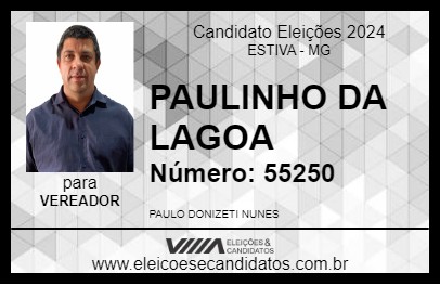 Candidato PAULINHO DA LAGOA 2024 - ESTIVA - Eleições