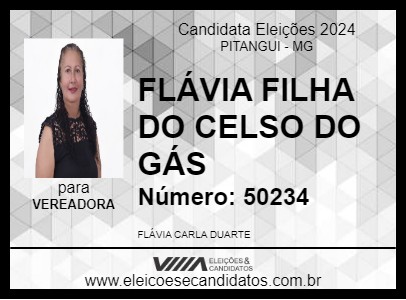 Candidato FLÁVIA FILHA DO CELSO DO GÁS 2024 - PITANGUI - Eleições