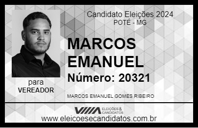 Candidato MARCUS EMANUEL 2024 - POTÉ - Eleições