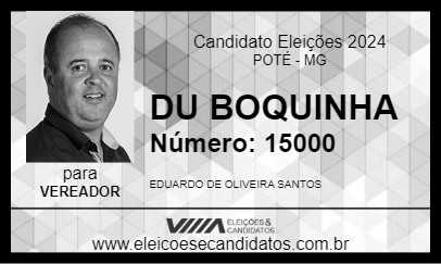 Candidato DU BOQUINHA 2024 - POTÉ - Eleições