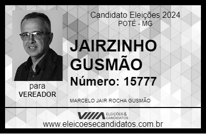 Candidato JAIRZINHO GUSMÃO 2024 - POTÉ - Eleições