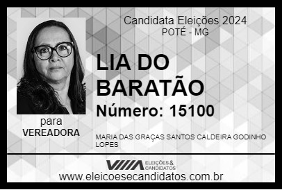 Candidato LIA DO BARATÃO 2024 - POTÉ - Eleições