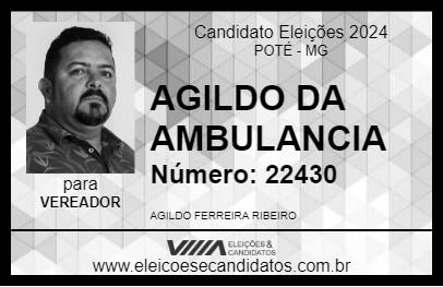 Candidato AGILDO DA AMBULANCIA 2024 - POTÉ - Eleições