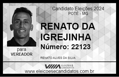 Candidato RENATO DA IGREJINHA 2024 - POTÉ - Eleições