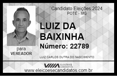 Candidato LUIZ DA BAIXINHA 2024 - POTÉ - Eleições