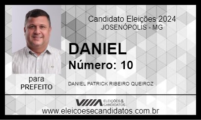 Candidato DANIEL 2024 - JOSENÓPOLIS - Eleições