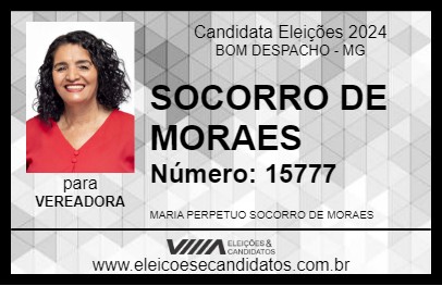 Candidato SOCORRO DE MORAES 2024 - BOM DESPACHO - Eleições