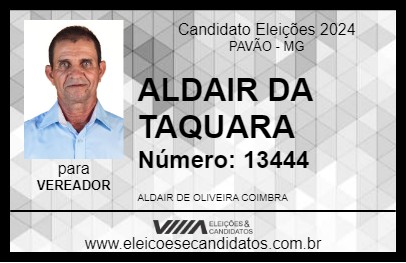 Candidato ALDAIR DA TAQUARA 2024 - PAVÃO - Eleições