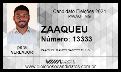 Candidato ZAAQUEU 2024 - PAVÃO - Eleições