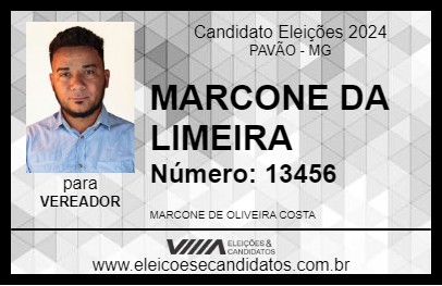 Candidato MARCONE DA LIMEIRA 2024 - PAVÃO - Eleições