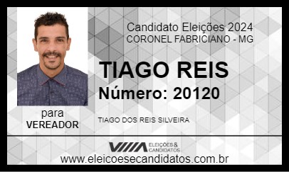 Candidato TIAGO REIS 2024 - CORONEL FABRICIANO - Eleições