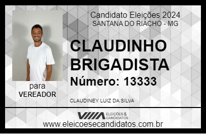 Candidato CLAUDINHO BRIGADISTA 2024 - SANTANA DO RIACHO - Eleições