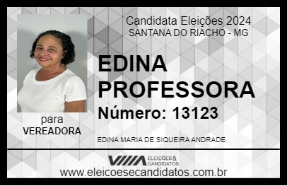 Candidato EDINA PROFESSORA 2024 - SANTANA DO RIACHO - Eleições