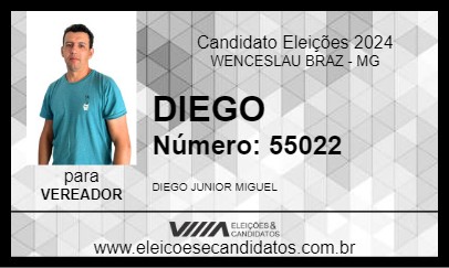 Candidato DIEGO 2024 - WENCESLAU BRAZ - Eleições