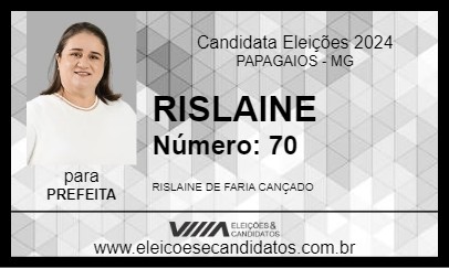 Candidato RISLAINE 2024 - PAPAGAIOS - Eleições