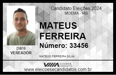 Candidato MATEUS FERREIRA 2024 - MOEMA - Eleições