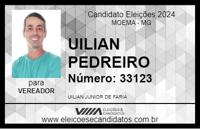 Candidato UILIAN PEDREIRO 2024 - MOEMA - Eleições