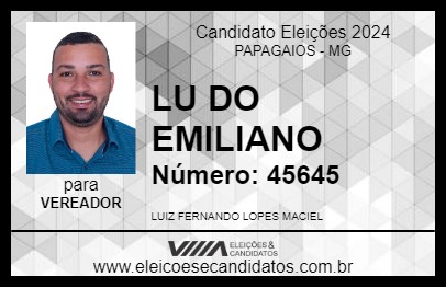 Candidato LU DO EMILIANO 2024 - PAPAGAIOS - Eleições