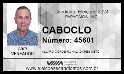 Candidato CABOCLO 2024 - PAPAGAIOS - Eleições