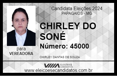 Candidato CHIRLEY DO SONÉ 2024 - PAPAGAIOS - Eleições