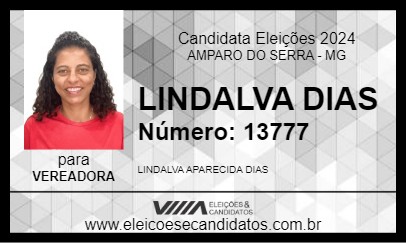 Candidato LINDALVA DIAS 2024 - AMPARO DO SERRA - Eleições