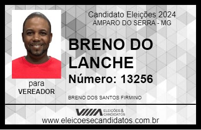 Candidato BRENO DO LANCHE 2024 - AMPARO DO SERRA - Eleições