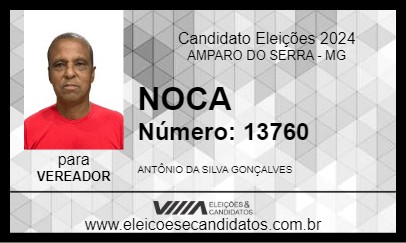 Candidato NOCA 2024 - AMPARO DO SERRA - Eleições