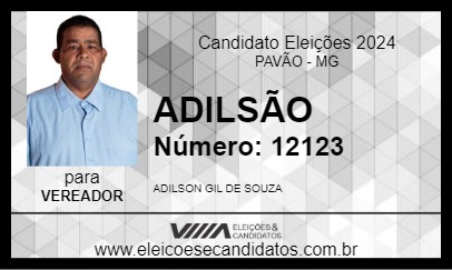 Candidato ADILSÃO 2024 - PAVÃO - Eleições