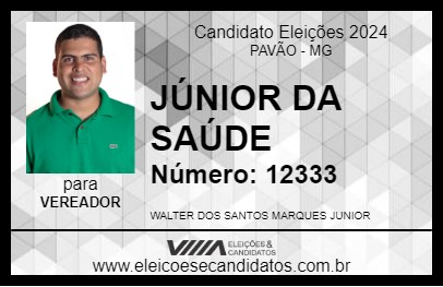 Candidato JÚNIOR DA SAÚDE 2024 - PAVÃO - Eleições