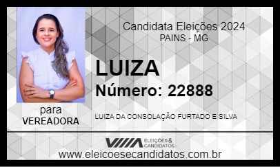 Candidato LUIZA FURTADO 2024 - PAINS - Eleições