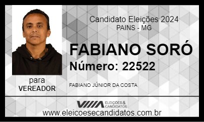 Candidato FABIANO SORÓ 2024 - PAINS - Eleições