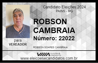 Candidato ROBSON CAMBRAIA 2024 - PAINS - Eleições