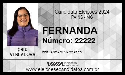 Candidato FERNANDA 2024 - PAINS - Eleições