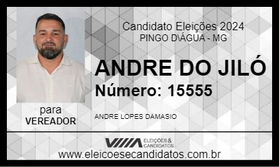 Candidato ANDRE DO JILÓ 2024 - PINGO D\ÁGUA - Eleições