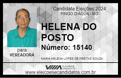 Candidato HELENA DO POSTO 2024 - PINGO D\ÁGUA - Eleições