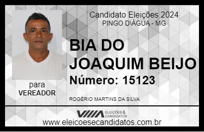 Candidato BIA DO JOAQUIM BEIJO 2024 - PINGO D\ÁGUA - Eleições