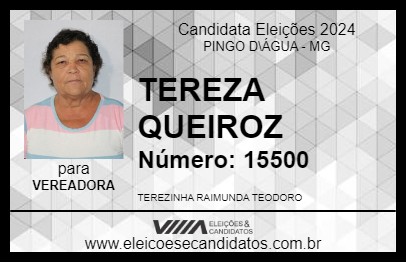 Candidato TEREZA QUEIROZ 2024 - PINGO D\ÁGUA - Eleições