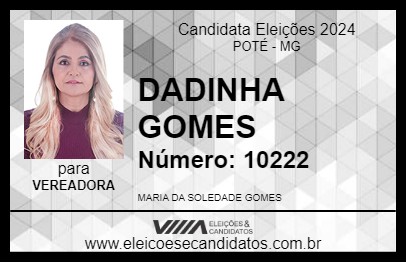 Candidato DADINHA GOMES 2024 - POTÉ - Eleições