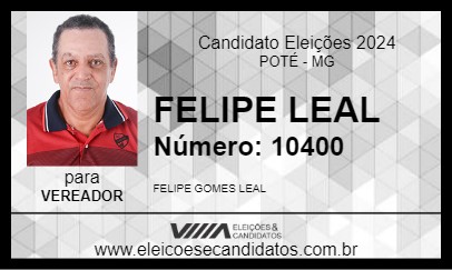 Candidato FELIPE LEAL 2024 - POTÉ - Eleições