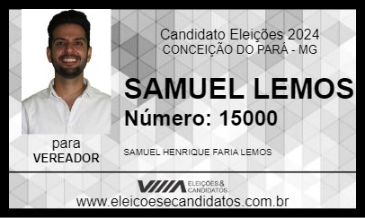 Candidato SAMUEL LEMOS 2024 - CONCEIÇÃO DO PARÁ - Eleições