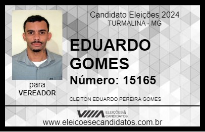 Candidato EDUARDO GOMES 2024 - TURMALINA - Eleições