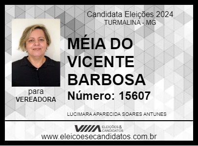 Candidato MÉIA DO VICENTE BARBOSA 2024 - TURMALINA - Eleições